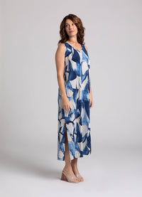 Sympli Print Reversible Slit Tank Dress