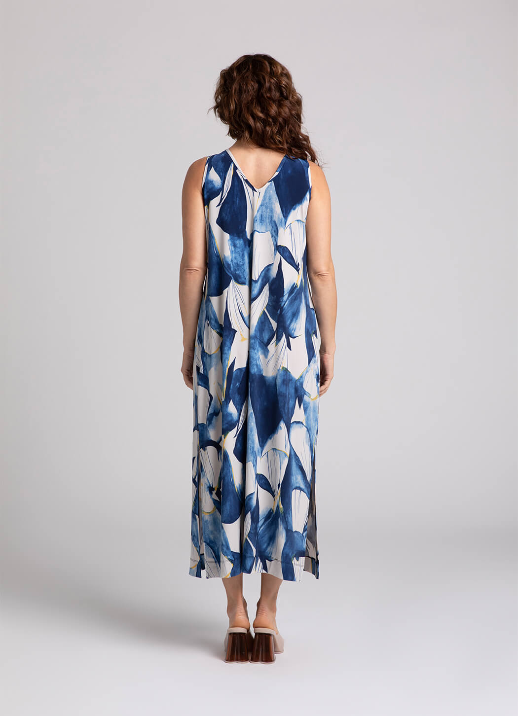 Sympli Print Reversible Slit Tank Dress