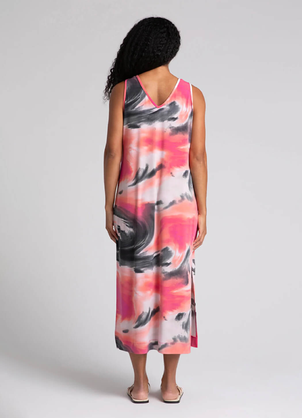 Sympli Print Reversible Slit Tank Dress