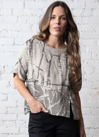 Olivia Yin Yang Jacquard Top