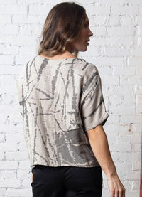 Olivia Yin Yang Jacquard Top