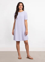 Sympli Trapeze Dress, Short Sleeve