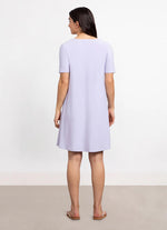 Sympli Trapeze Dress, Short Sleeve