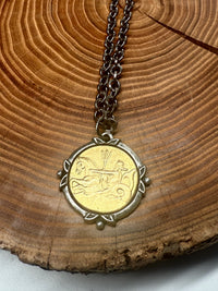 Belle Via Jewelry One-Of-A-Kind Vintage Poseidon Coin Necklace