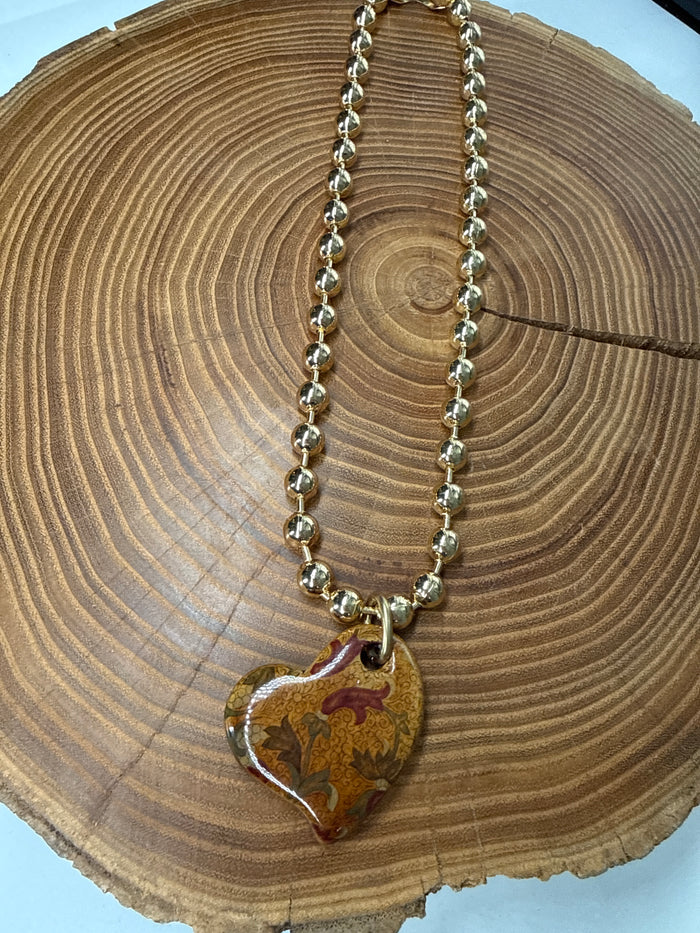 Belle Via Jewelry One-Of-A-Kind Signature Stone Heart Necklace
