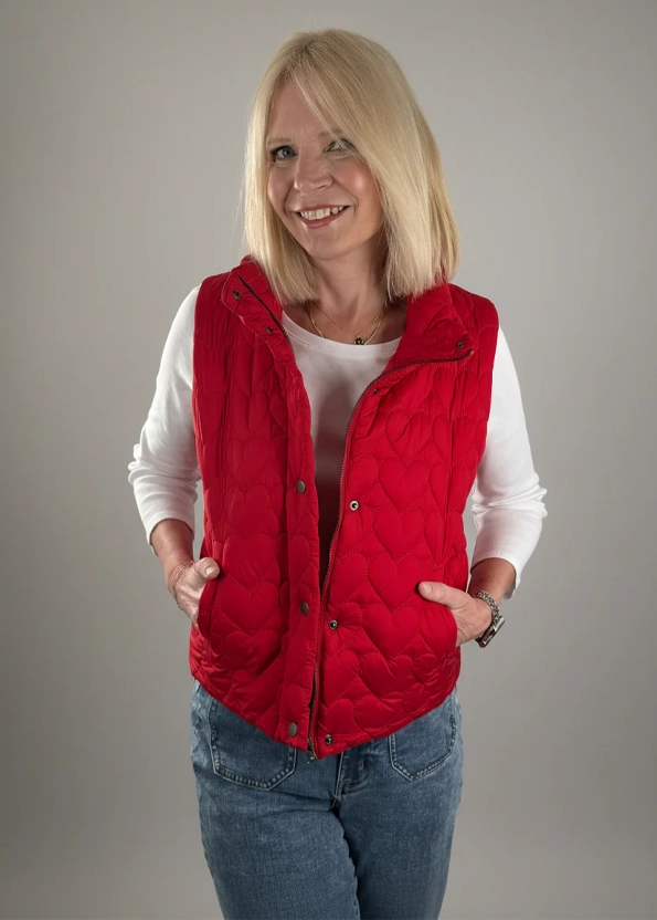 J. Society Heart Puffer Vest