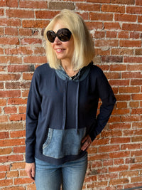 J. Society Denim Pocket Hoodie