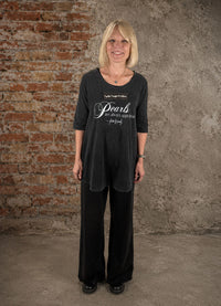 A Rare Bird Pearls Always Appropriate Tattered 3/4 Tee