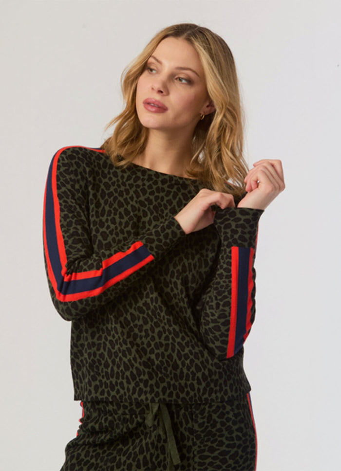 J. Society Cheetah with Stripe Crew
