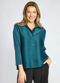 Olivia Parisian Pleats Solid Night Out Jacket
