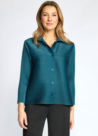 Olivia Parisian Pleats Solid Night Out Jacket