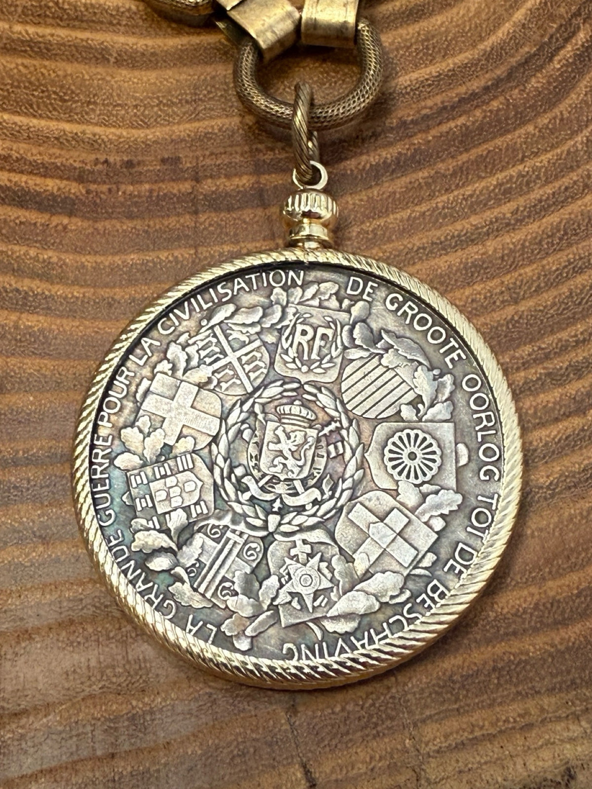 Belle Via Jewelry One-Of-A-Kind Vintage French Coin Necklace