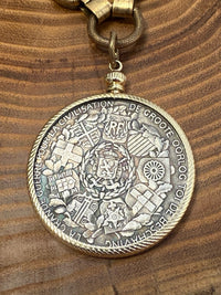 Belle Via Jewelry One-Of-A-Kind Vintage French Coin Necklace