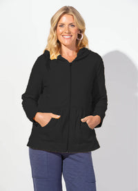 Escape Ocean Terry Ruched Pocket Hoodie