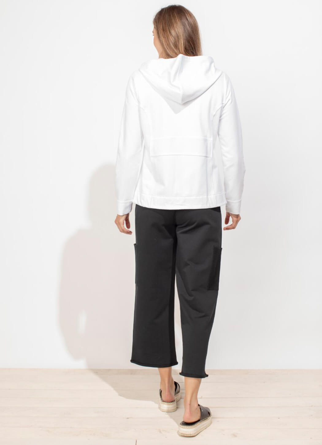 Escape Ocean Terry Ruched Pocket Hoodie