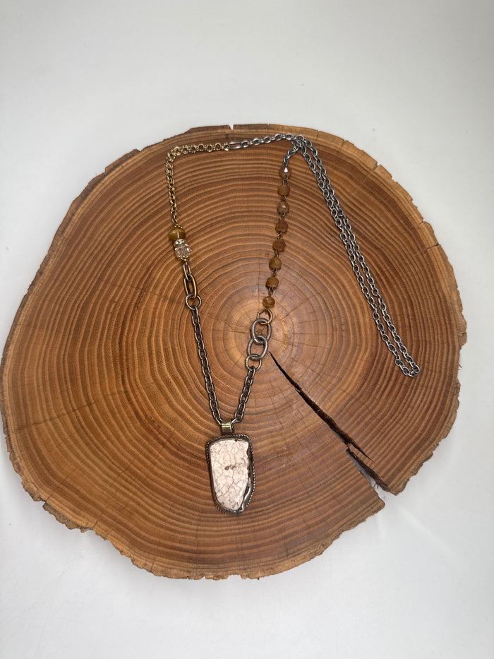Belle Via Jewelry One-Of-A-Kind Howlite Stone Necklace