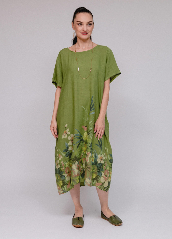 saga linen dress SAGA Pouch Pocket Dress