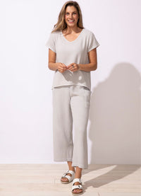 Escape Sunkissed Cotton Gauze V-Neck Tee