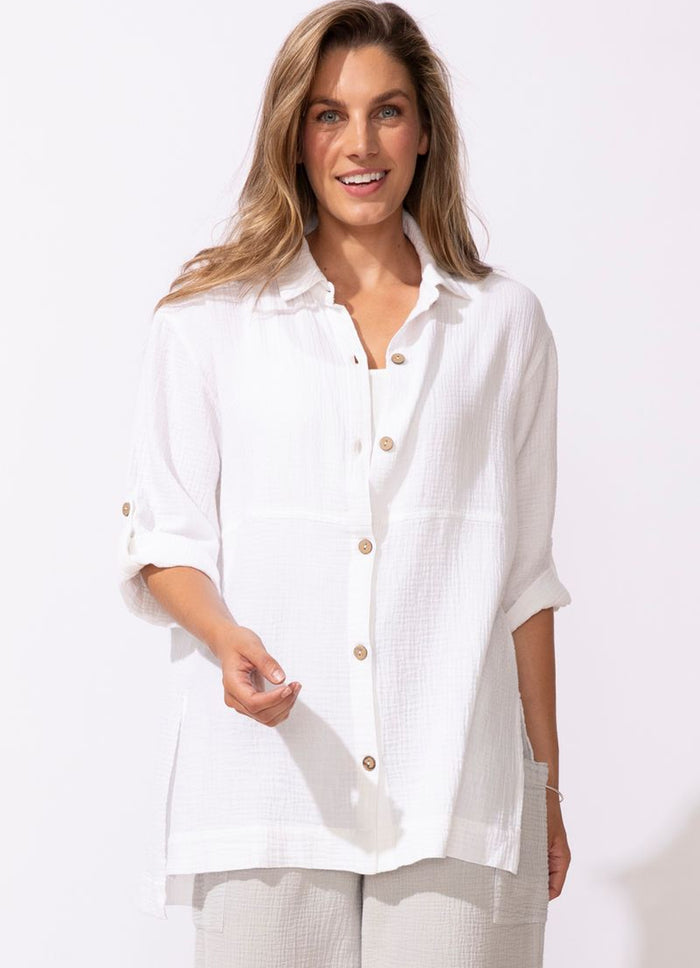 Escape Sunkissed Cotton Gauze Beach Shirt