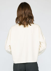 Olivia Feather Lux Knit Solid Wander Pullover
