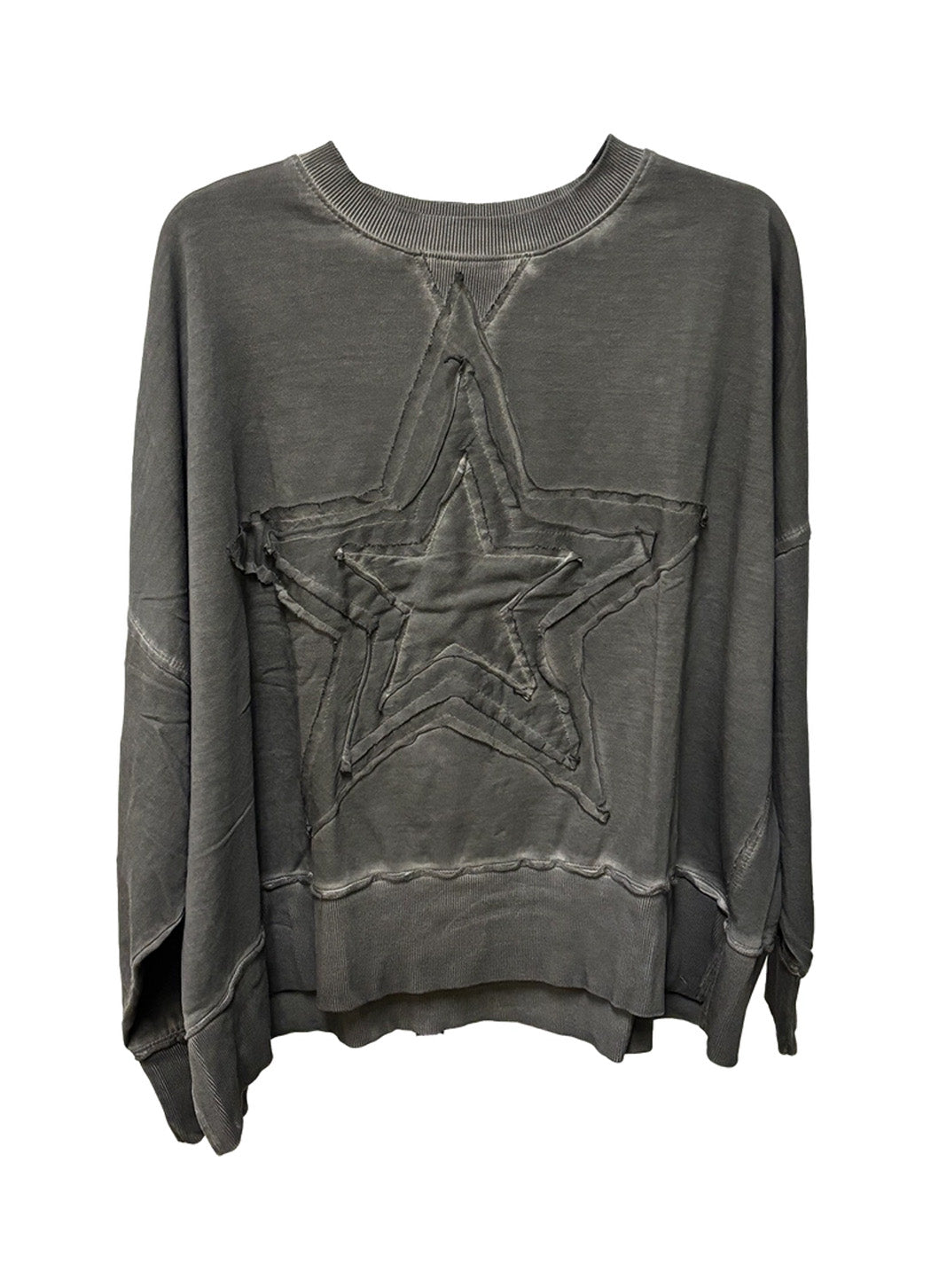 I Love Linen Star Patch Sweatshirt