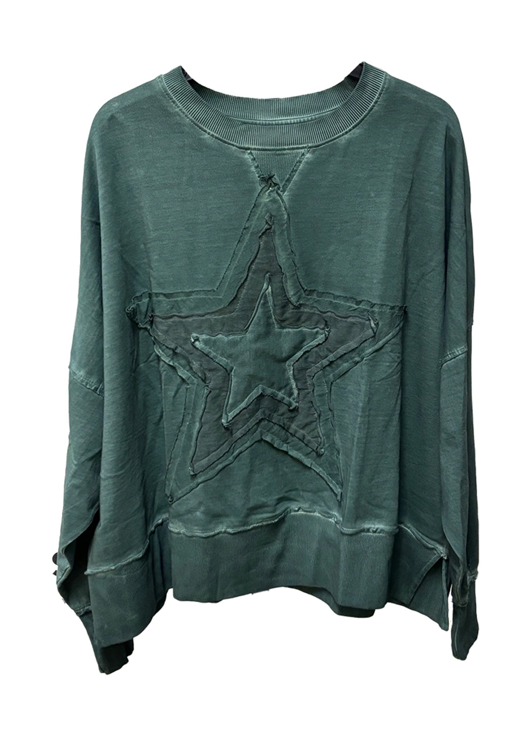 I Love Linen Star Patch Sweatshirt