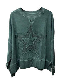 I Love Linen Star Patch Sweatshirt