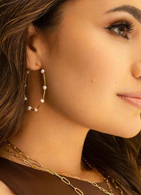 Marlyn Schiff Thin Hoop Earrings