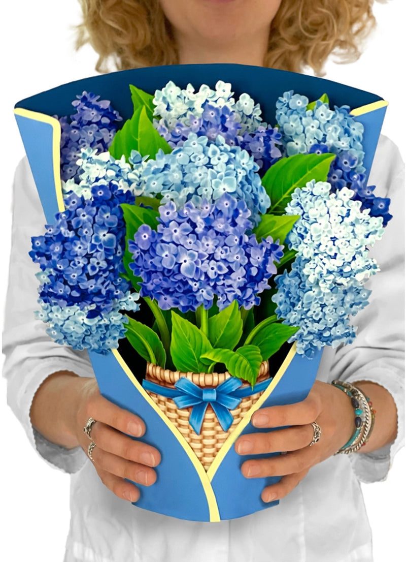 FreshCut Paper Nantucket Hydrangeas Pop-up Greeting Cards