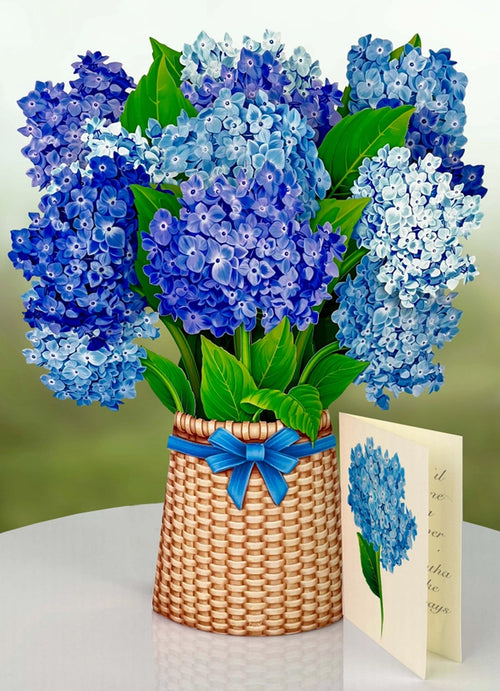 FreshCut Paper Nantucket Hydrangeas Pop-up Greeting Cards