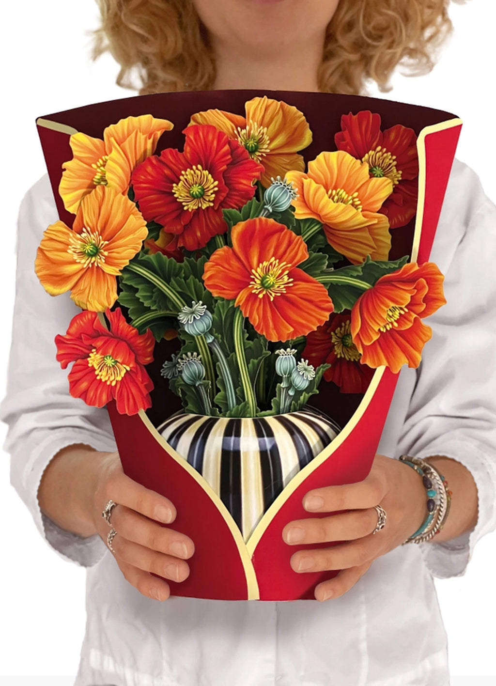 FreshCut Paper French Poppies Pop-up Greeting Cards