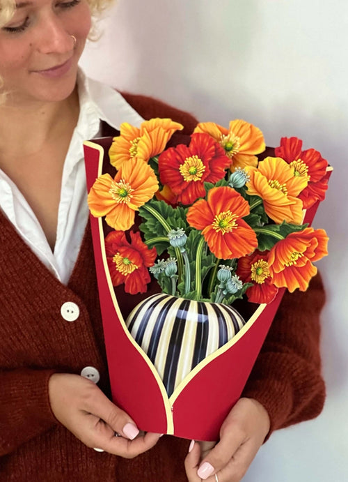 FreshCut Paper French Poppies Pop-up Greeting Cards
