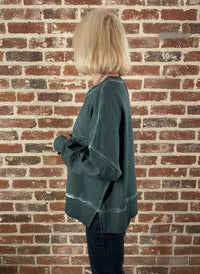 I Love Linen Star Patch Sweatshirt