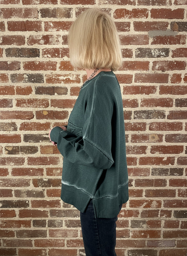 I Love Linen Star Patch Sweatshirt