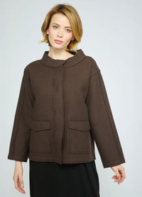 Olivia Boiled Wool Snappy Jacket