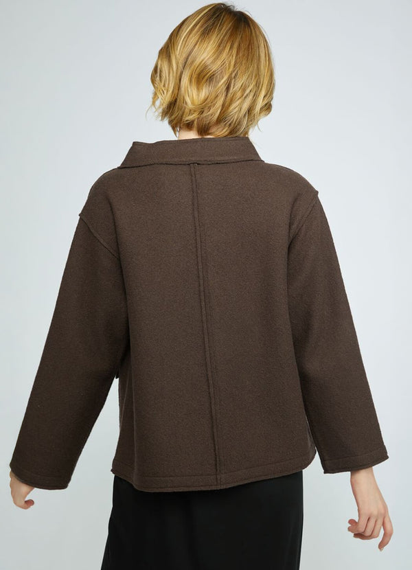 Olivia Boiled Wool Snappy Jacket