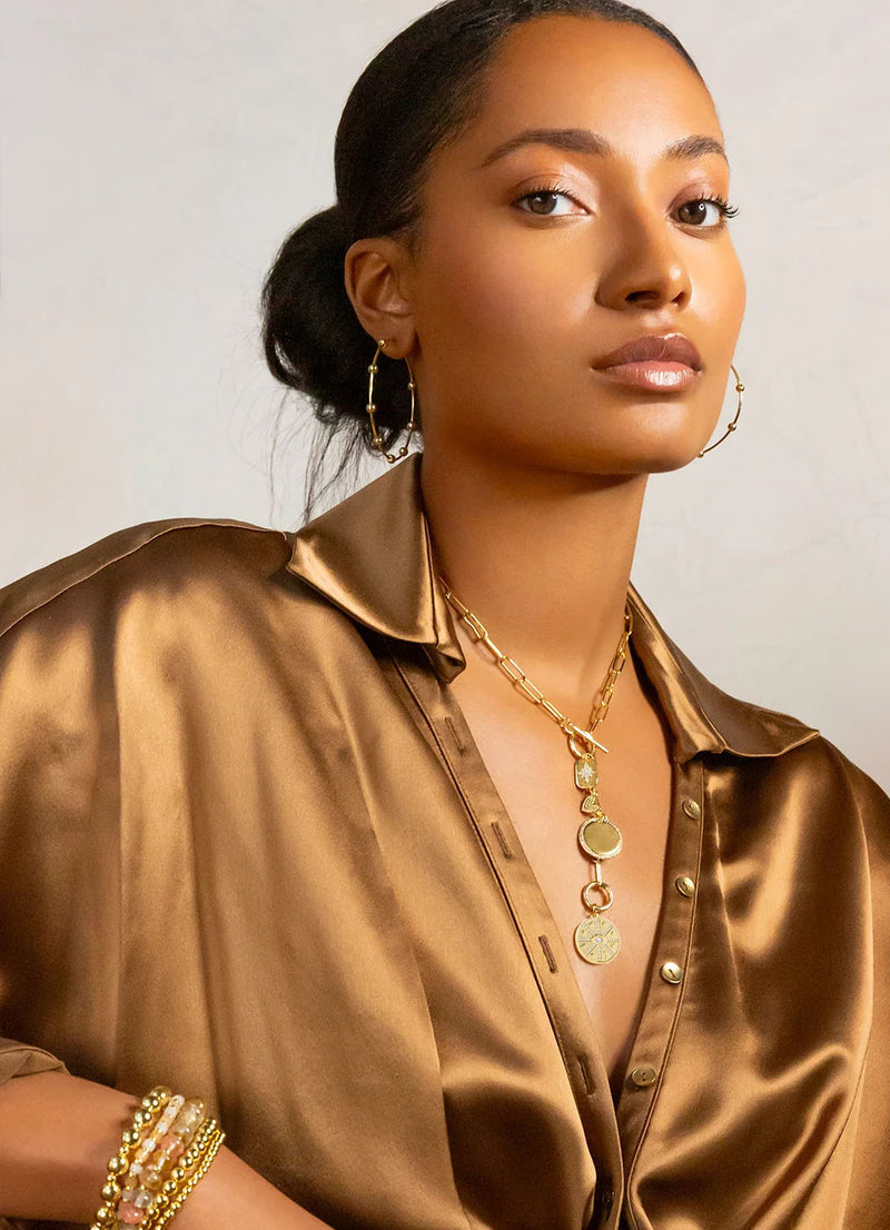 Marlyn Schiff Thin Hoop Earrings