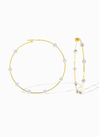 Marlyn Schiff Thin Hoop Earrings