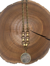 Belle Via Jewelry One-Of-A-Kind Vintage French Coin Necklace