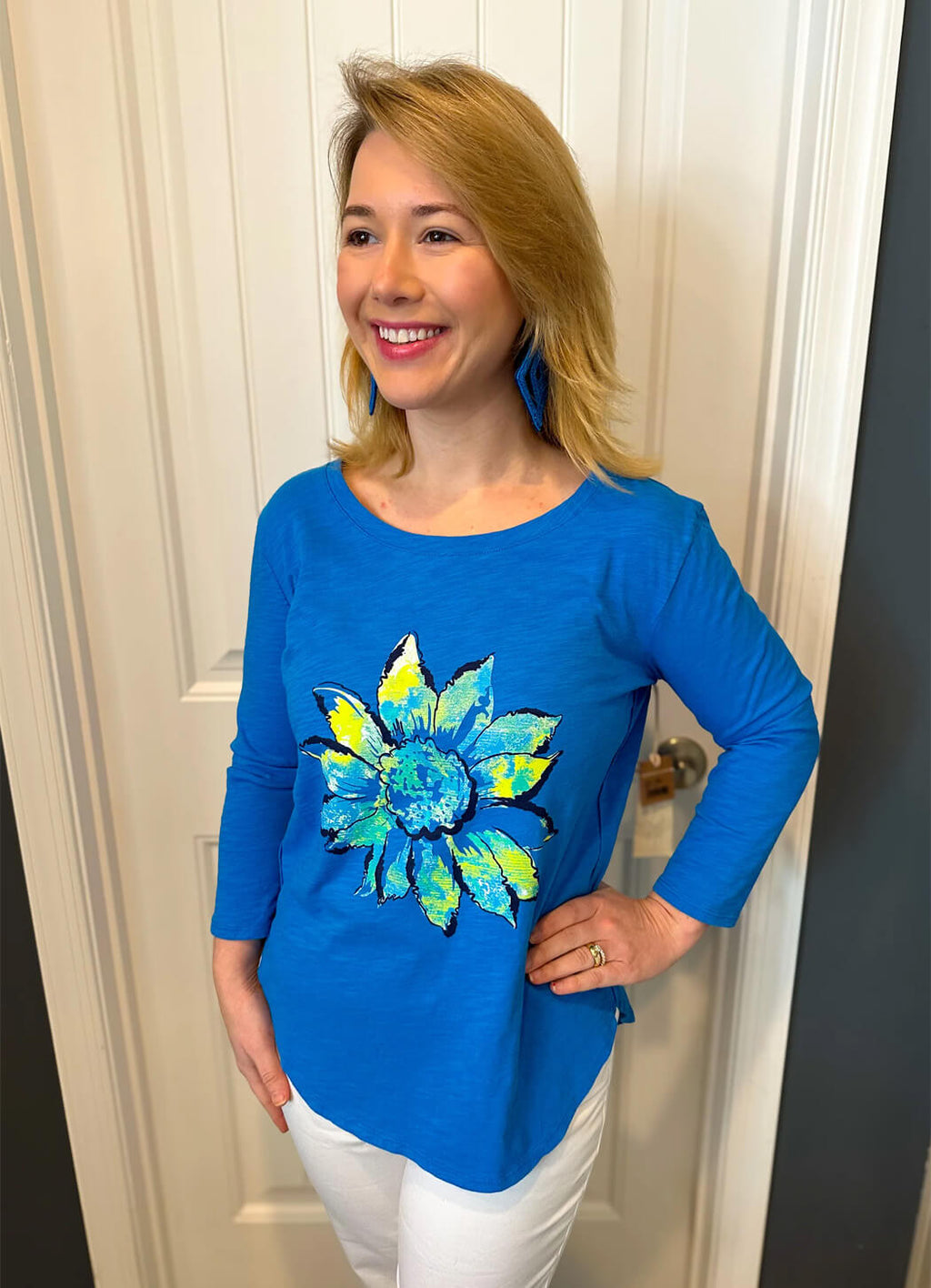 Escape Painted Sunflower Hi Lo Tee – Details Direct