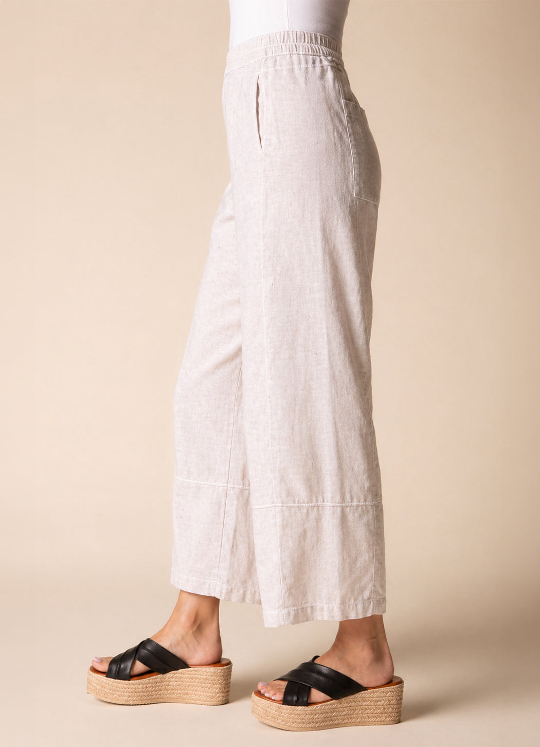 Habitat Linen Seamed Crop Pant