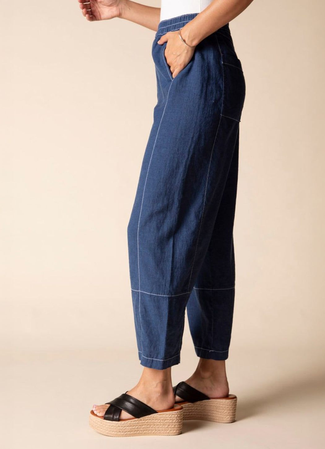 Habitat Linen Seamed Crop Pant