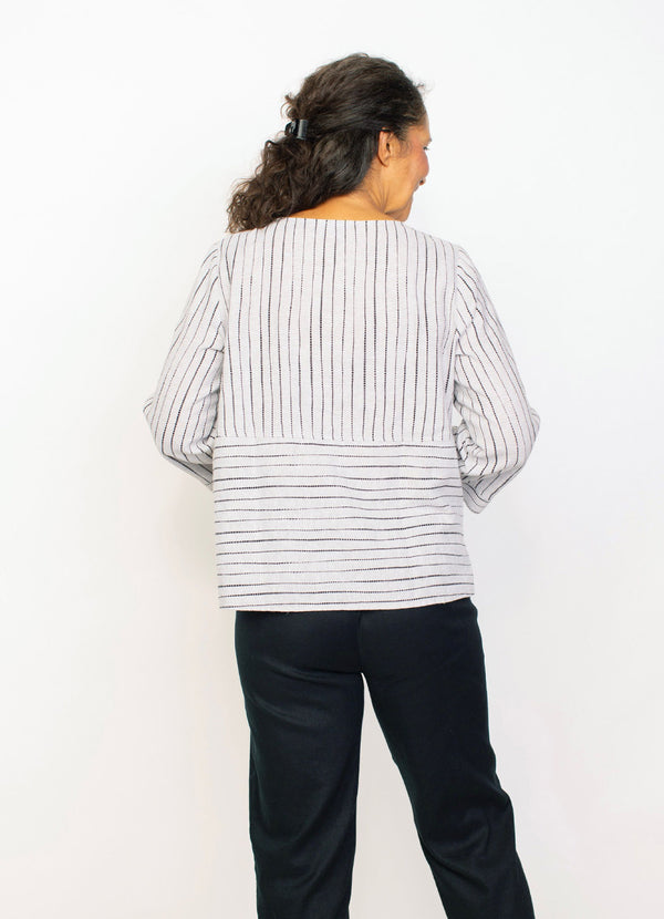 Habitat Linen Stripe Pocket Pullover