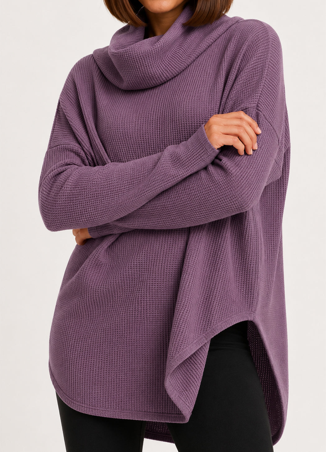Planet Waffle Cowl Sweater