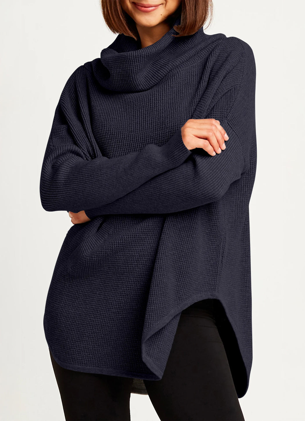 Planet Waffle Cowl Sweater