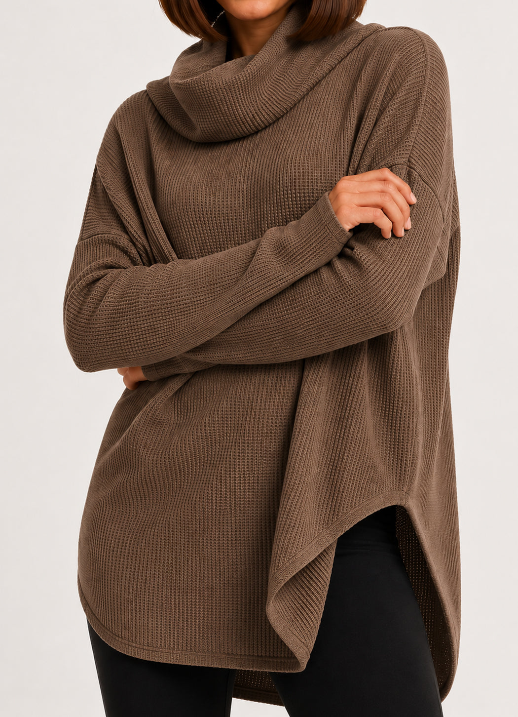Planet Waffle Cowl Sweater