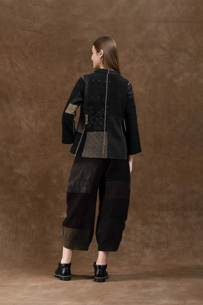 Mieko Mintz Silk Patch Kantha Short Jacket