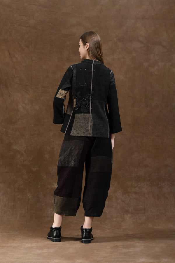 Mieko Mintz Silk Patch Kantha Short Jacket
