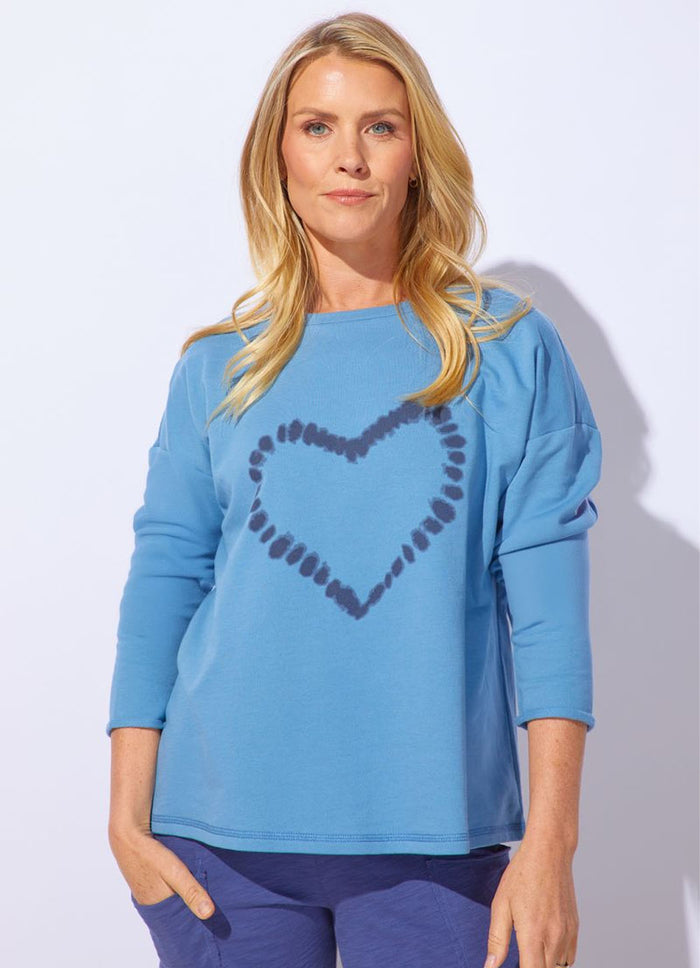 Escape Destination Fleece Heart Pullover