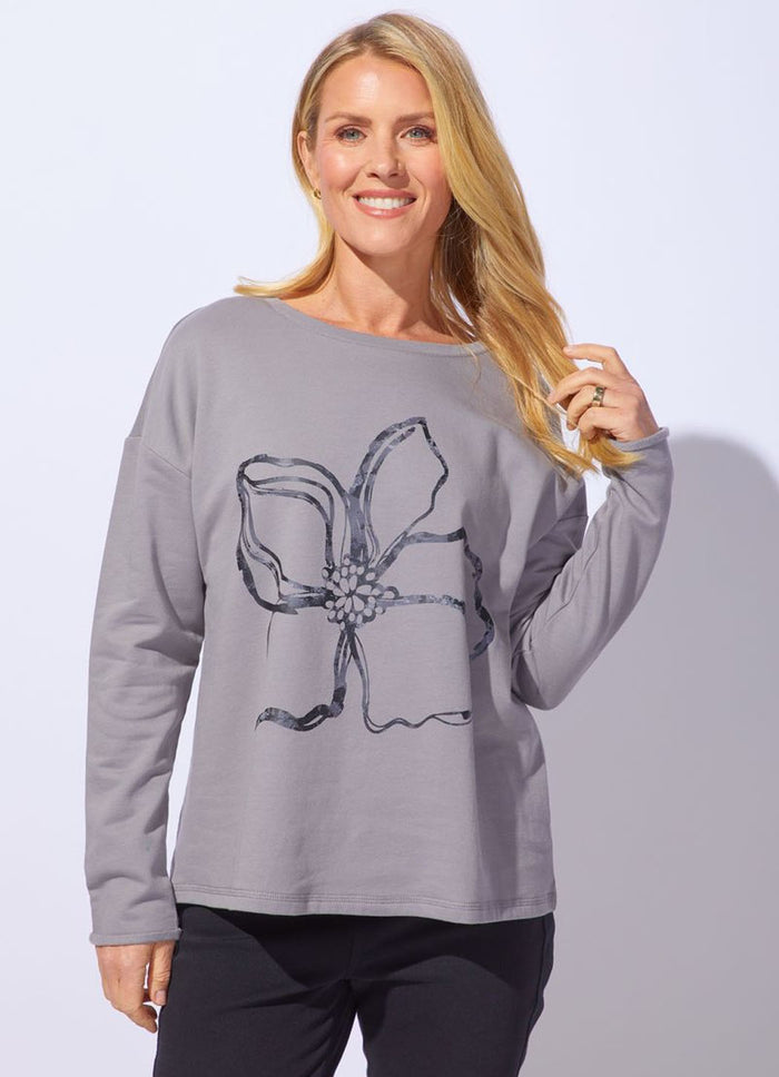 Escape Destination Fleece Floral Pullover